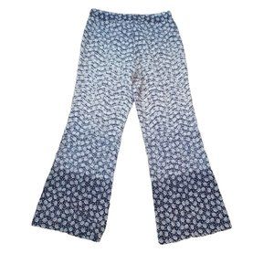 SOHO Apparel Pants Womens Size 10 Wide Leg Beach Light Weight Groovy Flowers